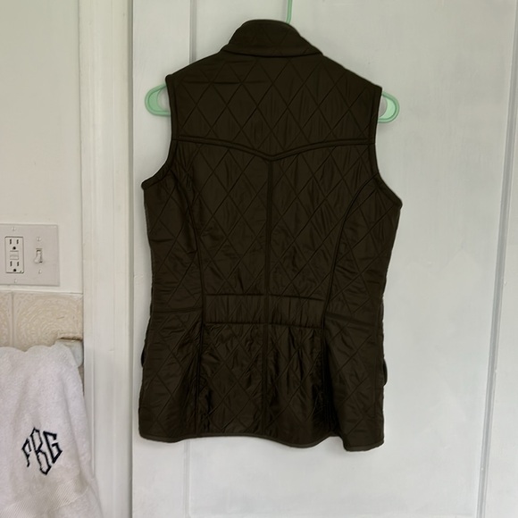 Barbour Calvary Fleece Lined Gillet Vest Olive/US 4 - Picture 2 of 4